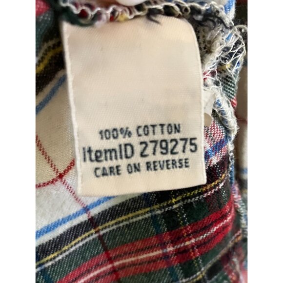 L.L.Bean Womens  Scotch Plaid Flannel Cotton Pajama Set Medium Petite Red XM EXC - Picture 8 of 12